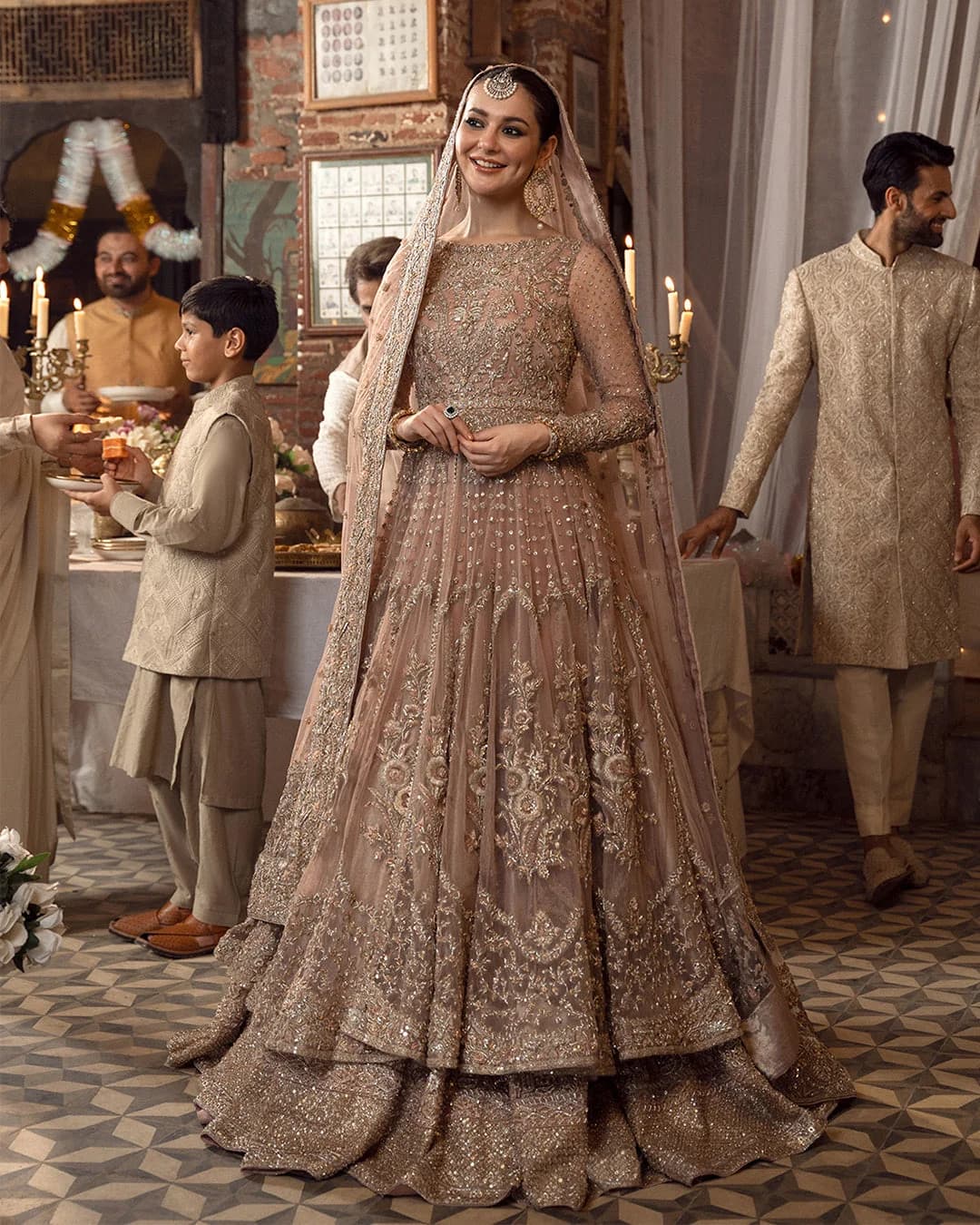 Faiza Saqlain Mahra Hand Embellished Net Party Wear Suit – Model Front View Faiza Saqlain Mahra Hand Embellished Net Party Wear Suit - Model Front Look | Pakistani Designer Replica Wholesale | IQNAZ